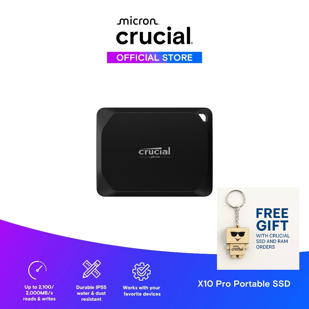 Ổ cứng di động Crucial X10 Pro 1TB SSD -   Hàng chính hãng