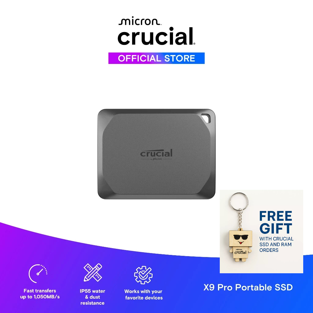 Ổ cứng Ổ cứng di động Crucial X9 Pro 1TB (1TB, 2TB, 4TB) SSD -   Hàng chính hãng