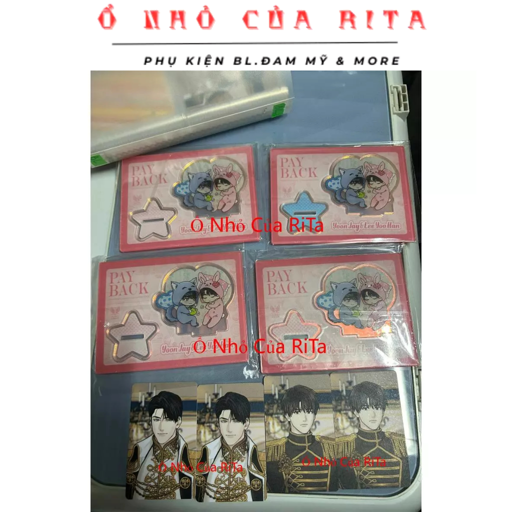 [Phụ kiện BL] Mô hình standee chibi và card bo góc PAYBACK 3 - Bản Đặc Biệt