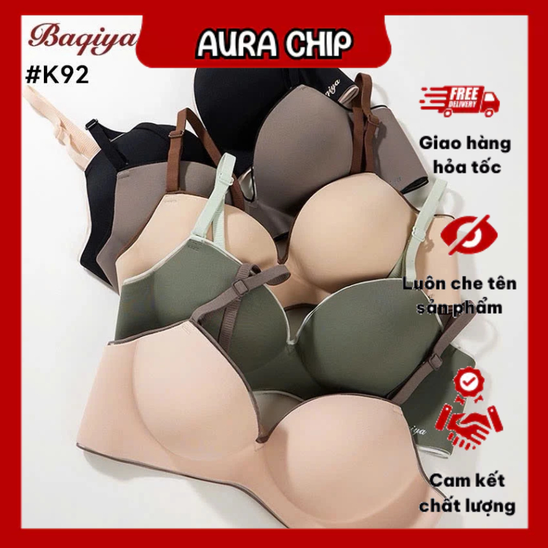 Combo 3 Áo Lót Nữ, Áo Chip Su Đúc Ép Viền Không Gọng Đệm Nâng 2,5p Bàn Tay Chống Rách Chống Tụt K92-