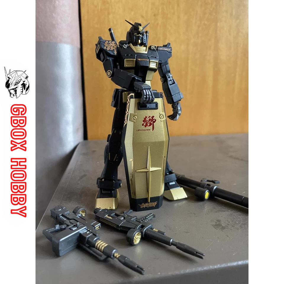 Gundam HG GTO 012 RX-78-2 The Origin Fighter Ver. Black Gold kèm base decal nước 1/144 Mô hình nhựa 