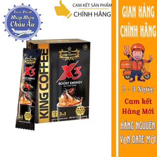 Cà Phê Hòa Tan 3IN1 X3 TNI King Coffee - Hộp 324g (12 gói x 27 g)