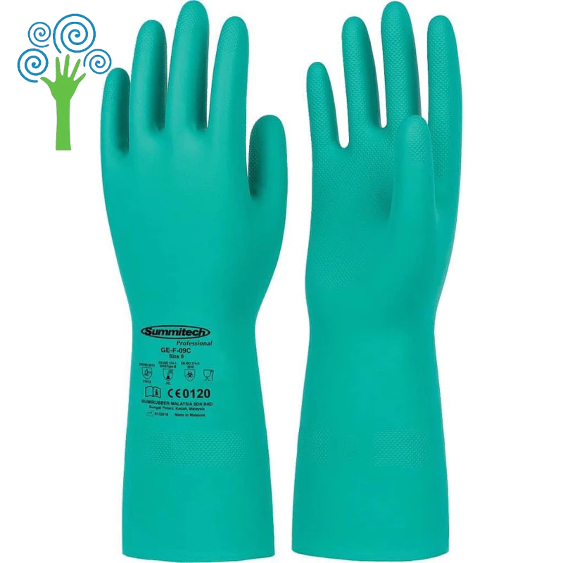 Găng tay SUMMITECH Malaysia GE-F-09C cao su Nitrile chuyên chống hóa chất, dầu mỡ, dung môi, dùng gi