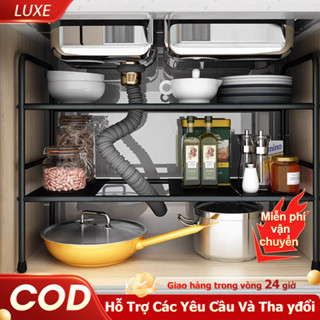 LUXE Kệ Gầm Bếp Để Xoong Nồi Chảo Dưới Gầm Bồn Rửa Kệ Để Đồ Nhà Bếp Bồn Rửa có thể thu vào Kệ bếp Đa Năng