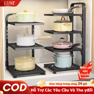 LUXE Kệ Giá Để Xoong Nồi Chảo 2-5 Tầng Có Thể Điều Chỉnh Dùng Để Trên Kệ Bếp Gầm Bếp Góc Bếp