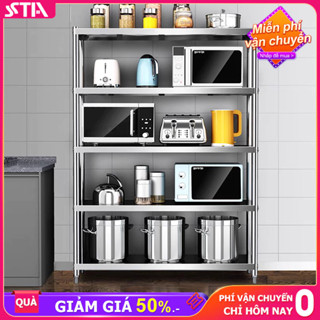 STA Kệ Inox Để Đồ Nhà Bếp Kệ Inox 304 Cao Cấp Kệ Để Lò Vi Sóng Đa Năng  3 4 5 Tầng  Giá Để Đồ