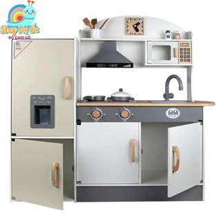  SẴN - Đồ Chơi Gỗ Bếp Tủ Lạnh  Có âm thanh - ánh sáng - Cao 1m  