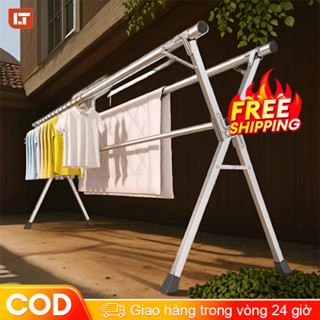 【Bồi thường 100% khi bị vỡ giá phơi quần áo lại 240cm Có thể mở rộng sào phơi đồ gấp gọn inox 304 cực đôi xào phơi đồ