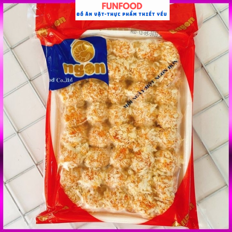 VIÊN HẢI SẢN SỐT PHÔ MAI ONGON 500g, Viên xù phô mai, xiên chiên vỉ hè ( Giao hàng HN)