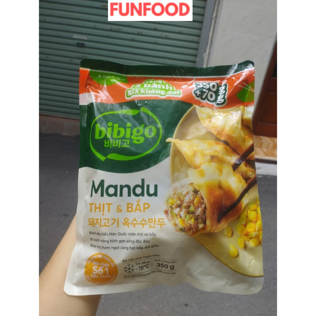 Bánh xếp Mandu Hàn Quốc nhân thịt/ nhân thịt bắp/ nhân hải sản 350g( giao hàng Hà Nội)