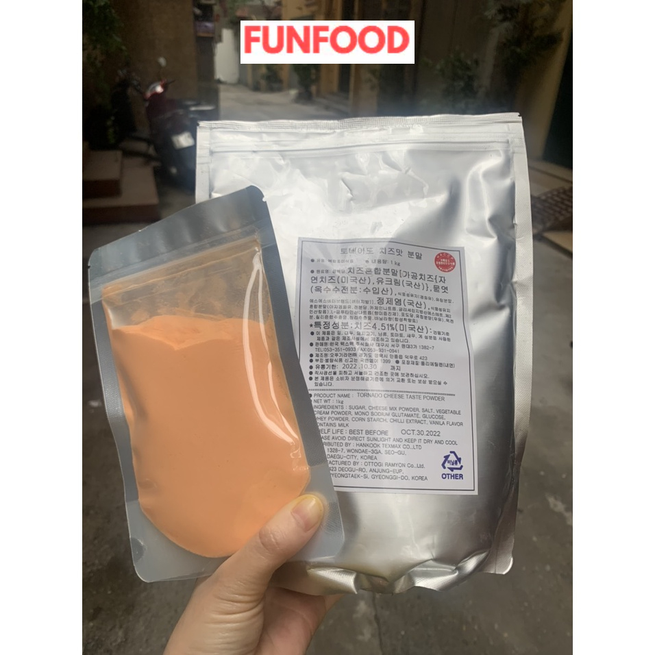 Bột phô mai Hàn Quốc 100g, Lắc khoai tây, khoai lang, gà rán,( Giao hàng toàn quốc)