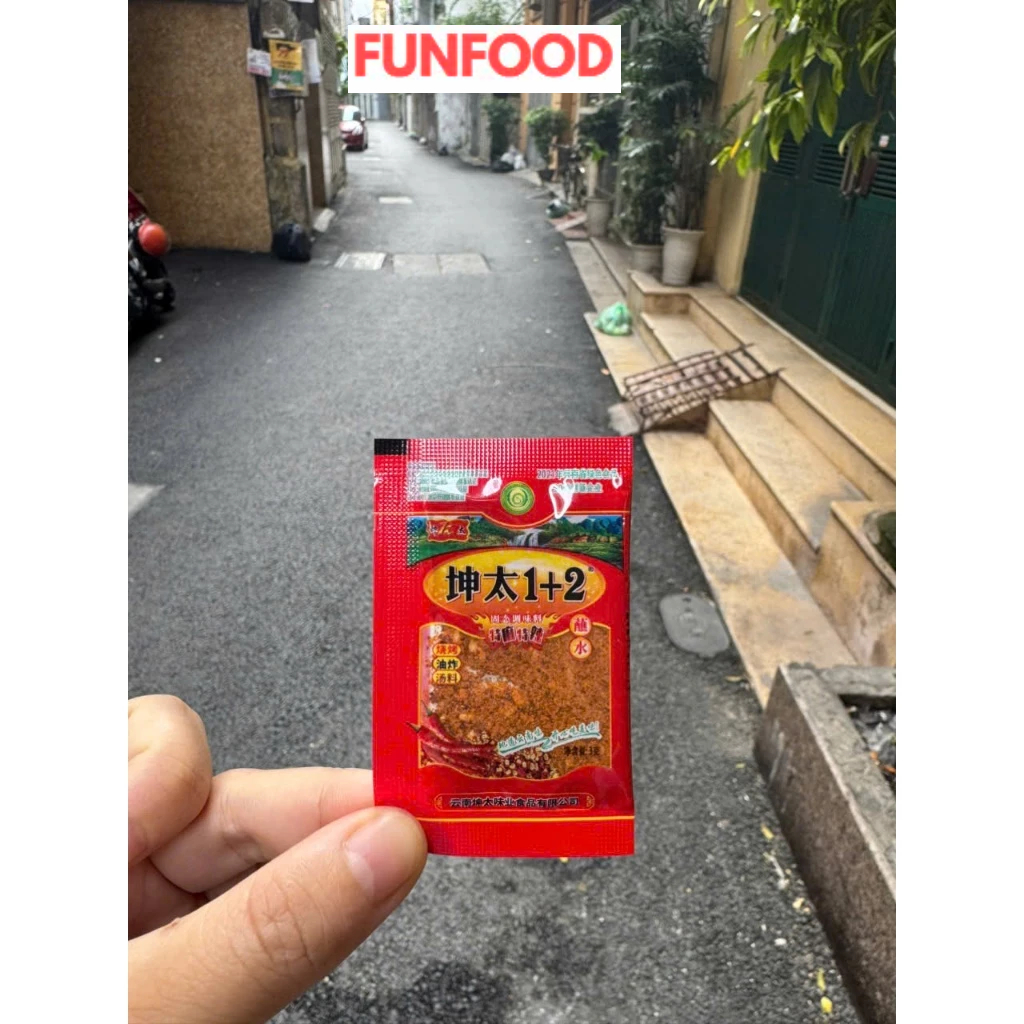 Bột ớt cay tê 1 +2 phiên bản mini 3g dành cho quán ăn, tiện lợi, bột ớt chấm lạp xưởng nướng đá, bột