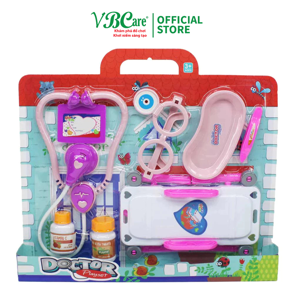 Bộ đồ chơi VBCare bác sĩ nhiều tình huống mô phỏng gồm 10 chi tiết kiểu dáng đẹp mắt VBC-3305-7 VBCa