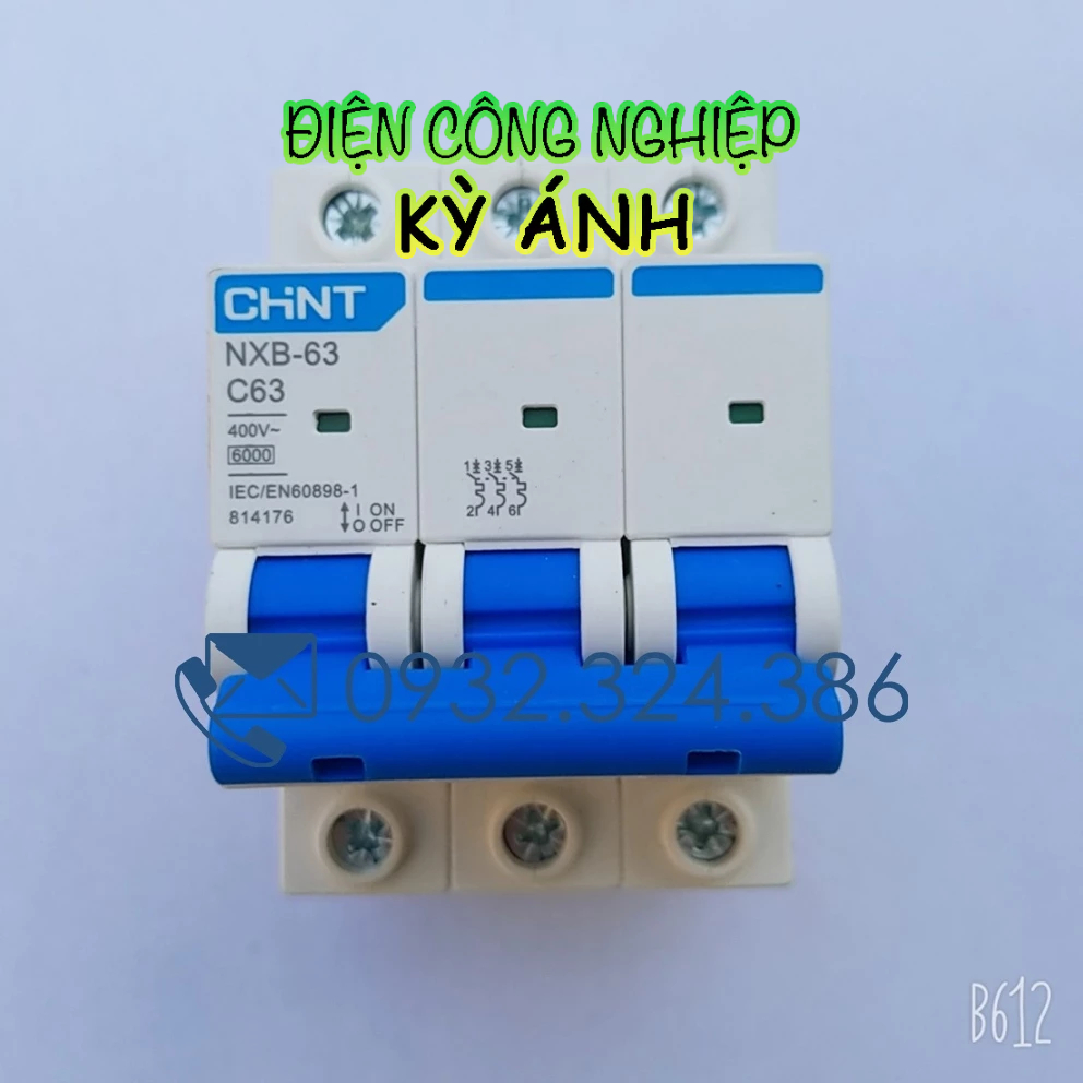 Aptomat MCB 3 Pha NXB-63 Chint 6A~63A Dòng Cắt 6kA (Hàng chính hãng)