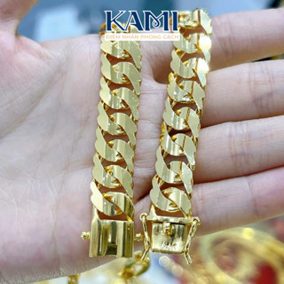 Lắc xích trơn sụn bản nhỏ mạ vàng Kami trang sức sỉ