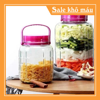 Bình thủy tinh ngâm rượu nắp tím không vòi đủ kích cỡ