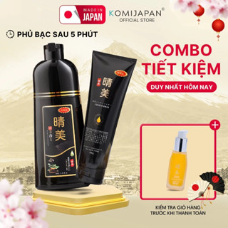 Combo Dầu gội phủ bạc Komi Nhật Bản 500ml , Dầu xả Komi Nhật Bản giữ màu tóc nhuộm, dưỡng ẩm chuyên sâu