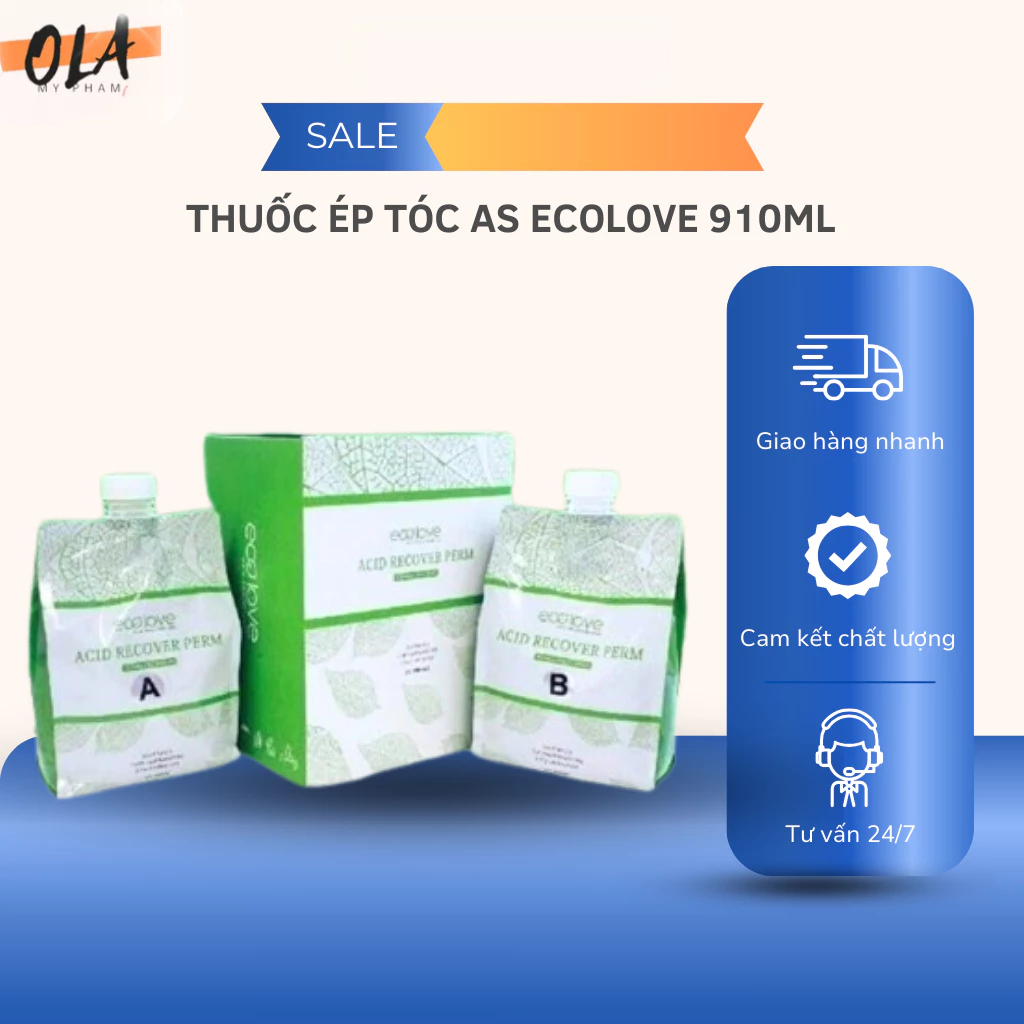 Thuốc Ép Tóc AS Ecolove 910ml cho tóc khoẻ