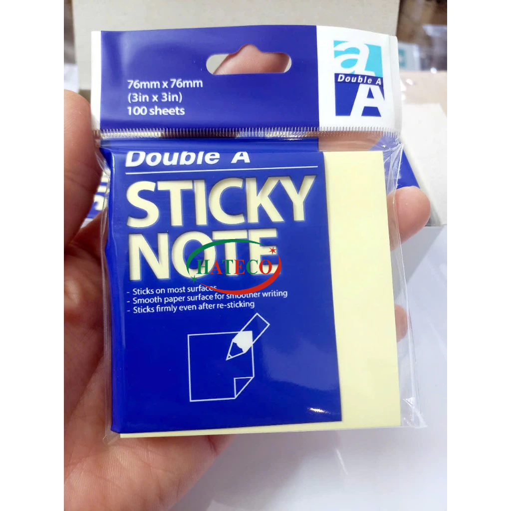 Combo 3 tập Giấy nhắn DoubleA 3x3 (76x76mm) - Giấy note