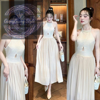 VÁY XÒE DÀI PHỐI TÙNG DẬP LY CỔ YẾM 251023