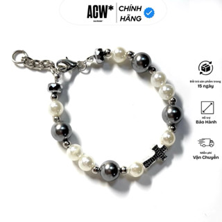Vòng Tay Titan Mạ Bạc 925 Nam Nữ Không Gỉ Cross Pearl (ACCESS WORKSHOP)