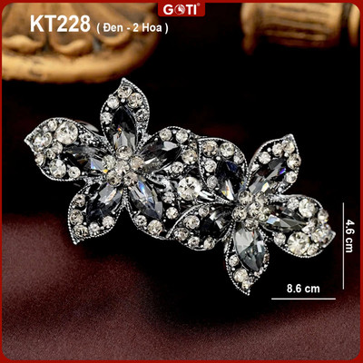 GOTI Kẹp Tóc Đính Đá Dự Tiệc Hình Hoa Đính Đá Nhiều Màu Đẹp Quà Tặng Mẹ, Tặng Bà, Người Trung Niên Sang Trọng KT228