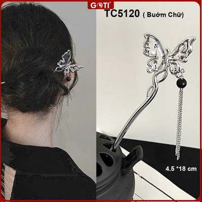 GOTI Trâm Cài Tóc Hình Bướm Kim Loại Đơn Giản Dành Cho Nữ  - Quà tặng 8/3 20/11 20/10 TC5120