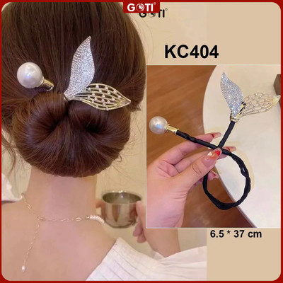 GOTI – Phụ Kiện Thời Trang Nữ-Kẹp Quấn Tóc, Cuốn Tóc, Dụng Cụ Tạo Kiểu Tóc, Kẹp Búi Tóc Hình Đuôi Cá Đính Hạt Đẹp KC404