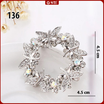 GOTI - Tag Cài Áo Cao Cấp Hình Nguyệt Quế Trắng Đẹp Thanh Lịch Phụ Kiện Trang Trí Dành Cho Nữ GOTI 01