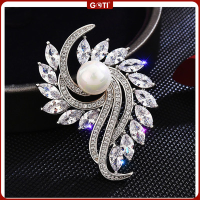 GOTI - Ghim Cài Áo Hình Hoa Sang Trọng Kiểu Phụ Kiện Trang Trí Váy Đầm Dành Cho Nữ CA 10