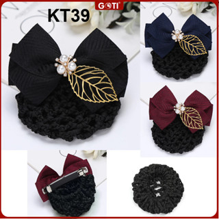 GOTI Kẹp Búi Tóc Công Sở, Y Tá Đính Nơ Nhiều Màu Kẹp Tóc Có Búi Lưới Xinh Xắn Thời Trang Nữ KT37