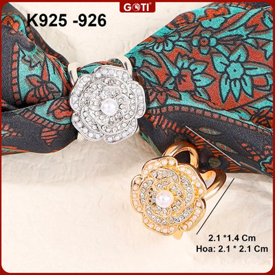 GOTI Nút Thắt Khăn Quàng Cổ Lụa Khuy Khóa Cài Khăn Choàng Cổ Lụa Cỡ Lớn Thanh Lịch K919