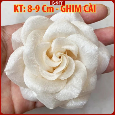 Tag Cài Áo Hoa Hồng Có Ghim, Phụ Kiện Handmade Màu Hồng, Xanh, Đen, Trắng, Nude, Đỏ CH002