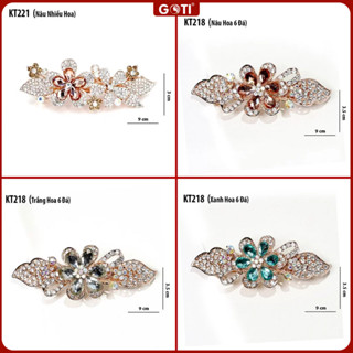  GOTI Kẹp Tóc Cho Nữ Hình Hoa Đính Nhụy 6 Đá Quà Tặng Mẹ Tặng Bà Người Trung Niên Sang Trọng KT218 