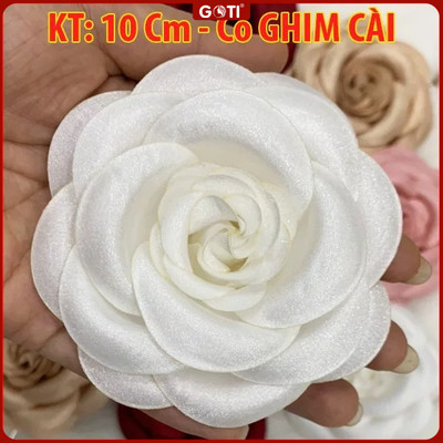 GOTI Tag Hoa Trà Voan Cài Áo, Kiểu Hoa Vải Có Ghim Cài,Trâm Cài Áo Váy Phụ Kiện Thời Trang Nữ CH001