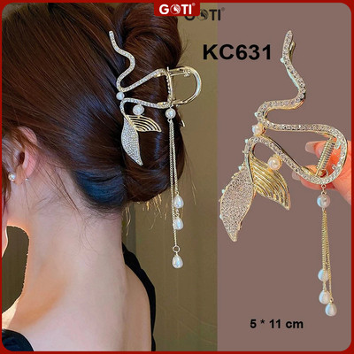 GOTI – Kẹp Tóc Hình Đuôi Cá Đính Hạt Vòng Thanh Lịch – Phụ Kiện Thời Trang Làm Quà Tặng Dành Cho Nữ KC631