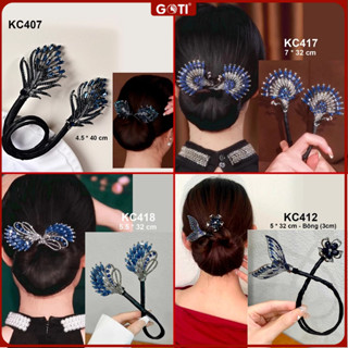  GOTI – Kẹp Quấn Tóc Búi Dự Tiệc Sang Trọng Quà Cho Nữ 20 10 8 3 Thanh Tạo Kiểu Tóc Bằng Sắt KC412 