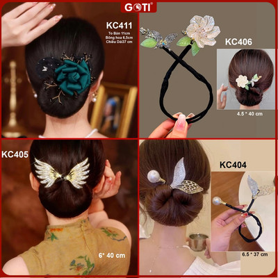 GOTI Kẹp Quấn Tóc Búi Dự Tiệc Sang Trọng Quà Cho Nữ 20/10 8/3 Thanh Dụng Cụ Tạo Kiểu Búi Tóc KC402