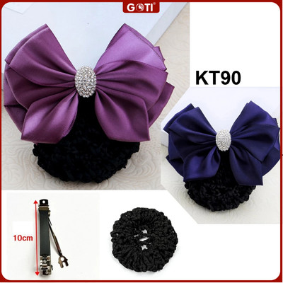 GOTI Kẹp Búi Tóc Búi Lưới Hình Nơ Đính Đá Cao Cấp Dành Cho Công Sở , Y Tá Xinh Xắn KT88