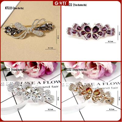 GOTI Quà Tặng Nữ 8/3 20/10 -  Kẹp Tóc Lớn Đính Đá Dự Tiệc Hình Bướm Nhiều Màu Nhiều Mẫu Đẹp Sang Trọng KT222