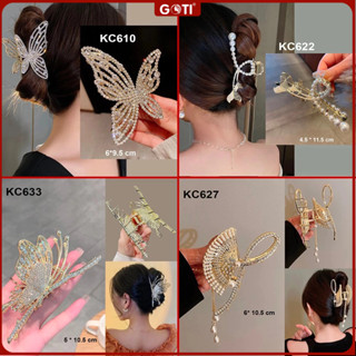 GOTI - Phụ Kiện Tóc Quà Tặng Nữ 8/3 20/10 - Kẹp Càng Cua Thời Trang Hàn Quốc Cỡ Lớn Xinh Xắn Bằng Kim Loại Sang Chảnh