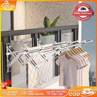 OLife Giàn phơi thông minh treo tường Giá Phơi Quần áo Gấp Gọn sào treo quần áo INOX 304