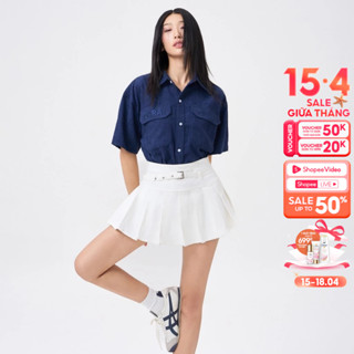 CARA Chân váy xếp ly ngắn nữ Hree kèm dây thắt lưng cá tính