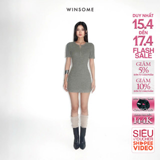 Đầm váy body nữ tay ngắn NARA DRESS WINSOME chất liệu thun dệt kim WS0018