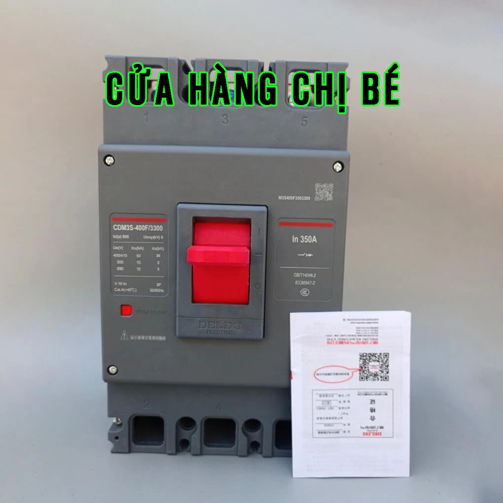 Aptomat 3P chông giật, át chống giật chống quá tải 3 pha hàng chính hãng delixi bảo hành 1 năm.