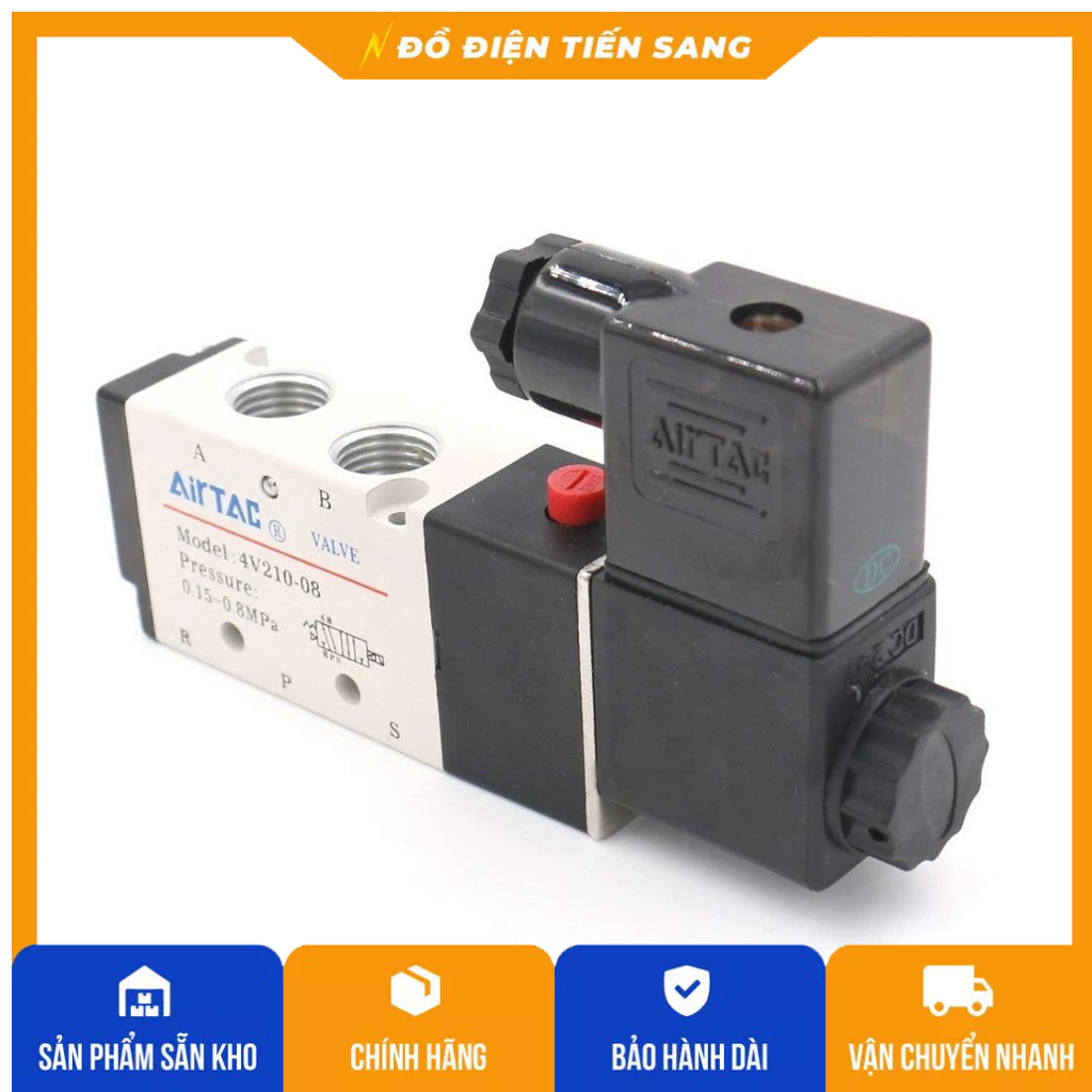 Van điện từ 5 cổng 2 vị trí van 5/2 4V210-08 4V310-10 4V410-15