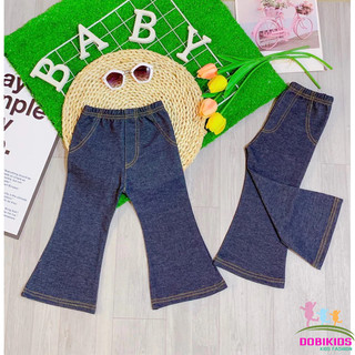  Quần ống loe giả jean bé gái chất vải đẹp co giãn tốt cho bé 10-30kg 