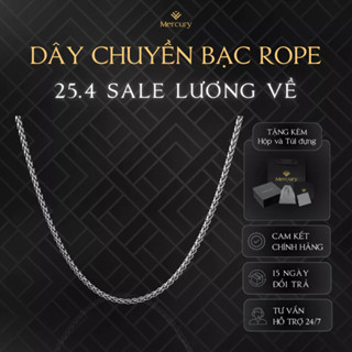 Dây chuyền Bạc nam nữ 925 Mecury V2 Rope - Trang sức bạc 925-Dây Bạc basic phù hợp mọi mặt dây