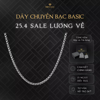 Dây chuyền Bạc nam nữ 925 Mecury V1 Chain- Trang sức bạc 925- Dây Bạc basic chain phù hợp mọi mặt dây