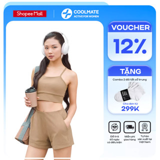 Áo Bra Yoga Ribbed che khuyết điểm tốt, co giãn, mềm mại, tôn dáng - Coolmate Active For Women